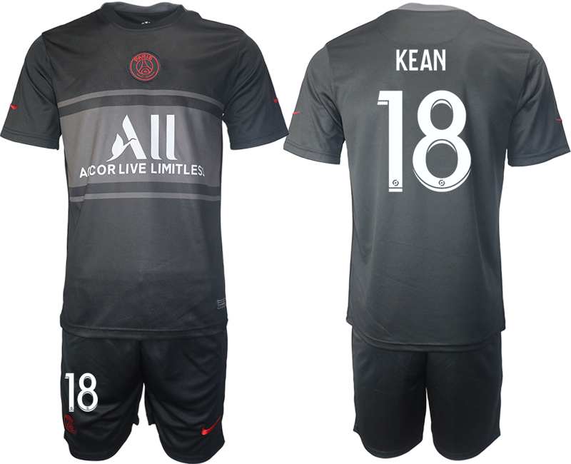 Men 2021-2022 Club Paris St German Second away black #18 Soccer Jersey